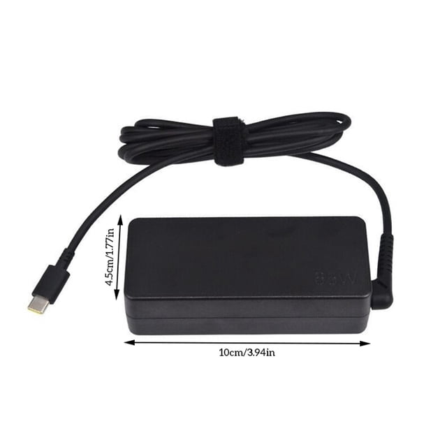 Type-C Laptop Charger Household Office Desktop 65W Power Supply Computer Adapter with a compact black design, measuring approximately 10x4.5x3cm. Made of heat-resistant ABS and PC materials, it features a Type-C interface compatible with most laptops. This universal adapter offers over-current protection and is ideal for homes, offices, dorms, schools, and travel.