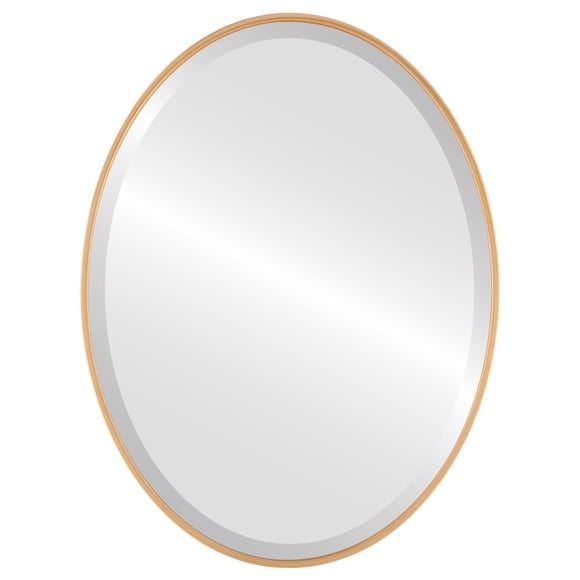 Singapore Framed Oval Mirror - Gold Paint -31" x 41"