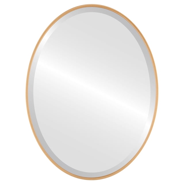 Singapore Framed Oval Mirror - Gold Paint -31" x 41"