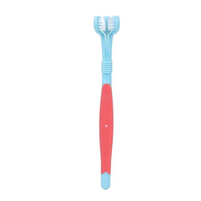 CUITING Pet Silicone Finger Toothbrush Dog Three-head Toothbrush~ New