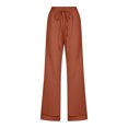thumbnail image 4 of VEKDONE Womens Linen Long Pants Orange L, 4 of 4
