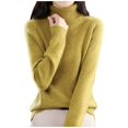 thumbnail image 1 of Liquidation! Lisingtool Chandail à Col Roulé d'Automne pour Femmes, Ample, Grande Taille, Épais, Tricoté, Chandail, Chemise de Base, 1 of 4