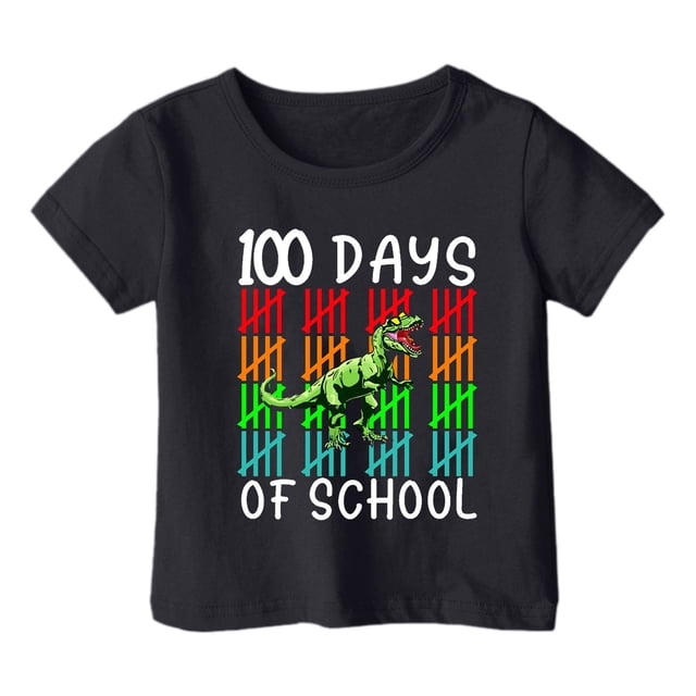 FhsagQ Mode Décontractée Imprimée pour Garçon et Fille, Col Rond, Manches Courtes, T-Shirt Ample, Noir, 10-11 Ans