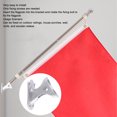 thumbnail image 3 of Flag Holder, 1in Inner Diameter Aluminum Alloy Flag Pole Bracket Practical 2 Position Rust Proof Stable Fixing Flag Holder for Wall Roof Outdoor Railing, 3 of 8