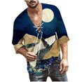 thumbnail image 1 of Fankiway T-Shirt Décontracté à Manches Courtes Imprimé pour Homme, 1 of 3