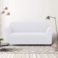 thumbnail image 2 of CHOK 2024 1-Piece Checks Stretch Sofa Cover Slipcover Couch Cover  Chair  Light Gray, 2 of 6