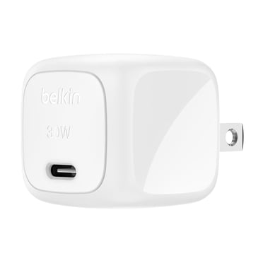 Belkin BoostCharge USB-C® Cube Wall Charger with PPS 30W- White