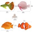 thumbnail image 2 of Aquarium Silicone Fake Fish Fake tropical Fish Plastic Sea Creatures Set Landscape Floating Ornament for Fish Tank Decoration Artificial Fish Aquarium Toy Fish Tank (4 Pieces), 2 of 7