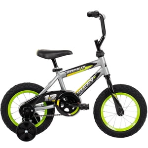 Huffy 12" C'est le vélo des enfants, il convient aux cavaliers 37" - 42", Gray/Green, Jeunes, Garçons