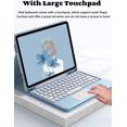 thumbnail image 4 of REQO iPad 10th Generation 2022 Case with Trackpad Keyboard, Stand Folio Smart Cover with Pencil Holder, Touchpad Round Key Magnetically Detachable Keyboard for 10.9 inch iPad 10 (Blue), 4 of 9