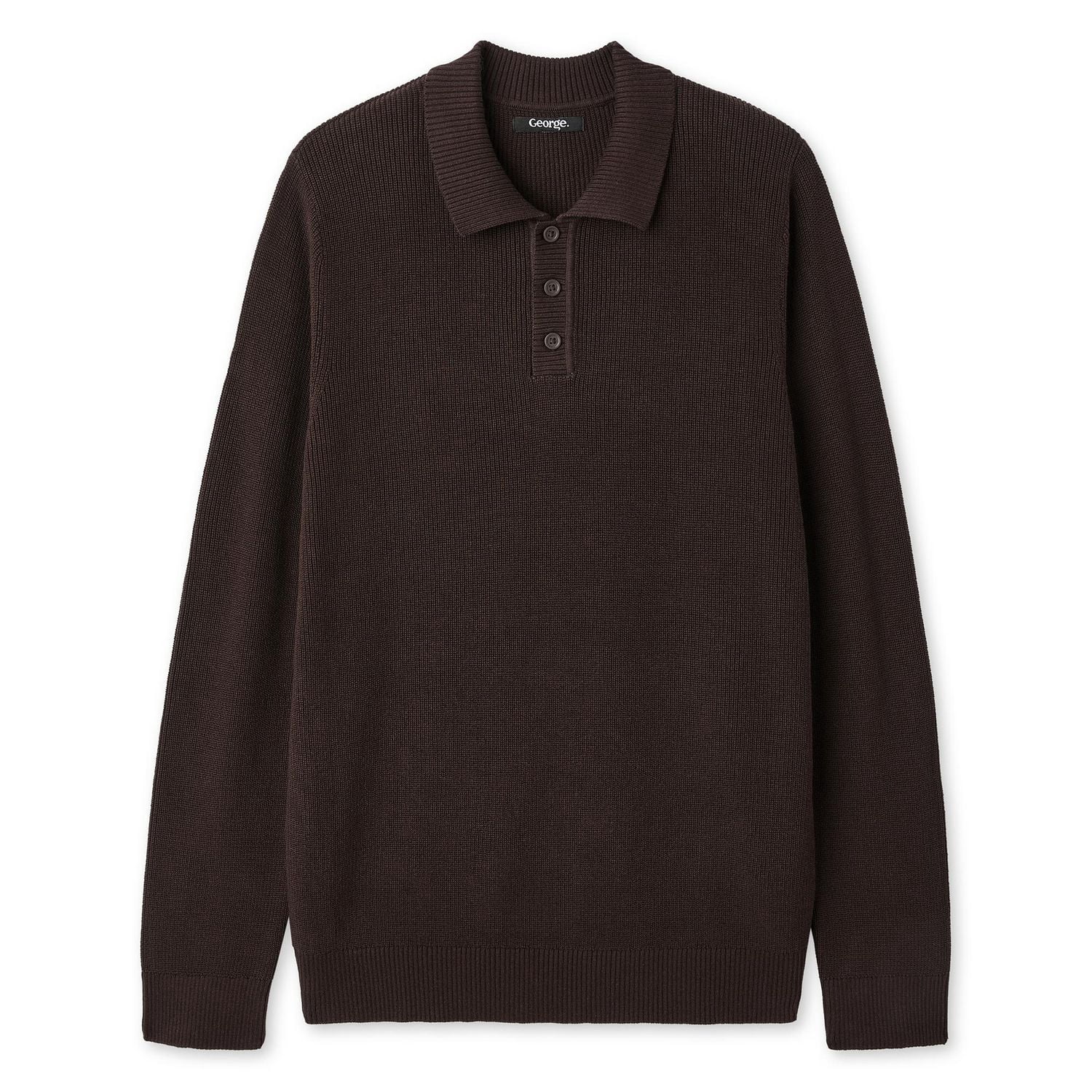 Chandail polo à manches longues George pour hommes