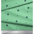 thumbnail image 1 of Soimoi Green Silk Fabric Butidar Jamdani Printed Fabric 1 Yard 42 Inch Wide, 1 of 2