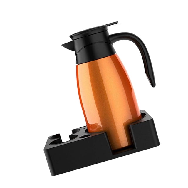 Decodeary Car Kettle Boiler, 1400ML Insulated Travel Kettle, Orange