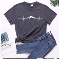 thumbnail image 2 of EQWLJWE Hauts pour Femmes T-Shirt Graphique Surdimensionné Manches Courtes Col Rond Épaule Tombante Décontracté Liquidation, 2 of 3