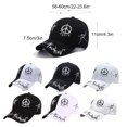 thumbnail image 3 of Baohd Stylish Adjustable Baseball Cap For Summer And Sun Protection Stylish And Practical Hats For Women black ring bead 1Set, 3 of 6