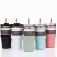 thumbnail image 2 of Tasse Thermique Tasse en Acier Inoxydable 304 avec Paille pour la Maison, 2 of 8