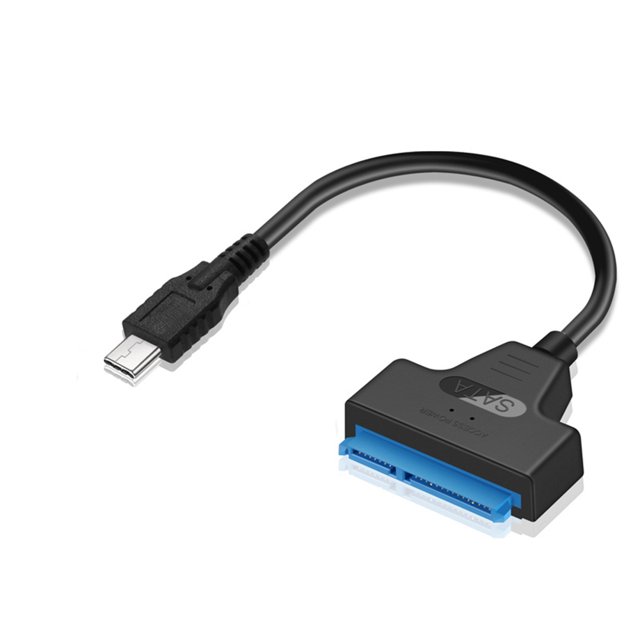 Graflsoa USB-C to SATA III Adapter Cable for 2.5" HDD/SSD, Plug & Play, 6Gbps Transfer Speed, Compact Design, Black