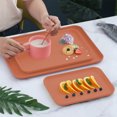 thumbnail image 4 of SDNall Rectangular Serving Trays, Set of 3 Nesting Household Platters for Small Plates, Large Cups, and Snacks, Durable and Easy To Clean, 4 of 6