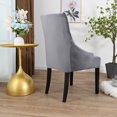thumbnail image 2 of Amdohai Chair Cover Velvet Chair Slipcovers Removable Washable Soft Dining Chair Protector Cover Grey, 2 of 8