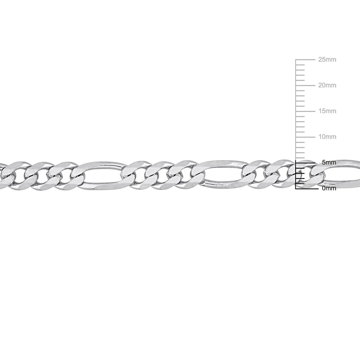 Miabella Sterling Silver Figaro Necklace