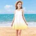 thumbnail image 2 of Milgrthf Robe Camisole Décontractée d'Été pour Filles, Tendance, Dégradé, Ample, Col Ras du Cou, Sans Manches, Ligne A Évasée, pour 4-15 Ans, Jaune, 7 Ans, 2 of 9