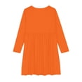 thumbnail image 4 of MeetoTime Robe de Performance pour Filles à Manches Longues, Couleur Unie, Col Rond, Extensible, Robe de Récital Scolaire, 4-14 Ans, Vêtements pour Enfants, 4 of 5