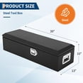 thumbnail image 3 of QinaQin Steel Truck Bed Toolbox, Diamond Plate Metal Storage Box with Lock and Side Handle for Pickup, Trailer and RV, 3 of 9