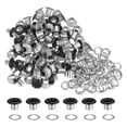 thumbnail image 1 of Unique Bargains 100PCS Grommets Eyelets 1/5 Inch (5mm) ID Hole Metal Self Backing Eyelet with Washers for Leather Black, 1 of 7