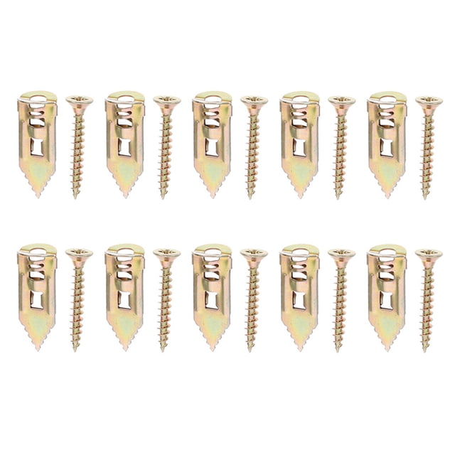 MasteelfCA 10 Pcs Drywall Anchors Self Tapping Screws Plasterboard Anchor Fixing Screws