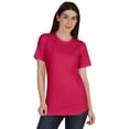 thumbnail image 1 of Inkmeso Womens Basic Crewneck Tshirt Short Sleeve Regular Fit Long Tee Workout Top, 1 of 8