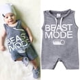 thumbnail image 3 of Baby Sleeveless Romper Letter  Solid Color Jumpsuits, 3 of 6