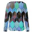 thumbnail image 4 of Machine d'Impression de T-Shirts Mode Femmes Décontracté Impression Col Rond Manches Longues T-Shirt Ample Blouse d'Automne Chandail Hauts, 4 of 5