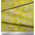 thumbnail image 3 of Soimoi Poly Georgette Fabric Leaves & Aster Floral Print Fabric by Yard 42 Inch Wide, 3 of 3