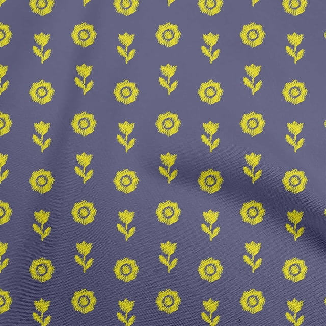 oneOone Polyester Spandex Yellow Fabric Block Sewing Material Print Fabric By The Yard 56 Inch Wide-4W