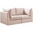 thumbnail image 1 of Meridian Furniture Jacob Sofa Modulaire en Velours Rose, 1 of 10