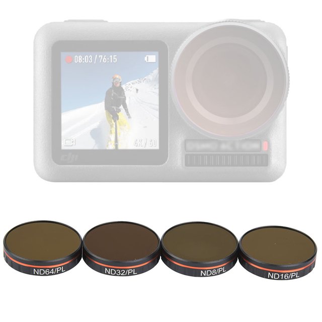 Filtre d'Objectif de Caméra d'Action Filtre d'Objectif d'Action d'Osmo Filtre d'Objectif d'Appareil Photo d'Action d'Osmo Filtre 4 Pcs Kit de Filtre d'Objectif d'Appareil Photo pour l'Action d'Osmo 8PL / 16PL / 32PL / 64PL