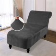 thumbnail image 2 of 2024 Velvet Armless Chaise Lounge Slipcover Stretch Sofa Slip Cover Furniture Protector, 2 of 8