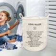 thumbnail image 5 of BKER Patterned Linen Laundry Hamper Without Lid Large Open Top Dirty Stylish And Breathable Fabric For Bedroom Or Bathroom Easy And Durable Design, 5 of 5