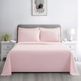 thumbnail image 4 of Marina Decoration Ultra Soft Silky Deep Pocket Solid Rayon from Bamboo Bedding All Season Sheet Set, Pink Color, 4 of 7
