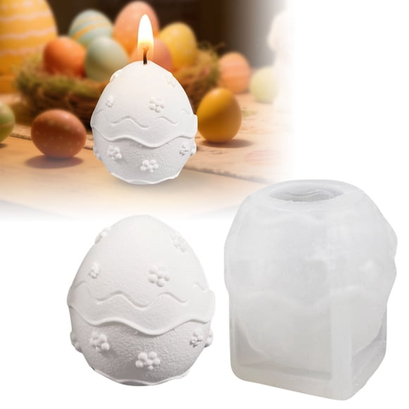 Ornement de Bureau en Plâtre Festif de Pâques avec Oeuf et Lapin pour Bricolage et Bricolage, Unique, Fait à la Main et pour la Maison