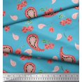 thumbnail image 2 of Soimoi Cotton Cambric Fabric Floral & Paisley Print Fabric by The Yard 42 Inch Wide, 2 of 3