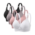 thumbnail image 1 of Yuyuzo Wireless Bras for Women 4 Pack Full Coverage Plus Size Liftup Support Push up Everyday Bras, 1 of 6