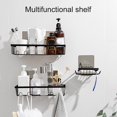 thumbnail image 2 of Storage Shelf Waterproof Wall Mounted Strong Load Bearing Iron Punch Free Shower Hanging Holder for Home, 2 of 8