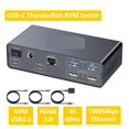 thumbnail image 2 of USB C KVM Switch 2 Monitors 2 Computers 4K60Hz KVM Docking Station 10Gbps USB 3.2 Ports Dual Monitor KVM, 2 of 6