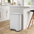thumbnail image 2 of FDW Kitchen Step Trash Can with Lid, 13 Gallon (50L), Fingerprint-Resistant Stainless Steel, White, 2 of 6