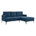 thumbnail image 3 of Modway Evermore Right-Facing Metal and Fabric Sectional Sofa in Azure Blue, 3 of 5