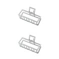 thumbnail image 2 of maskred Fashion Claw Clips Large Simple Style Handy Simple Style Sturdy Exquisite Accessories Barrettes for Women White/Rectangle 2Set, 2 of 6