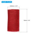thumbnail image 2 of Unique Bargains 2pcs Decorative Mesh, 5.9in x 10 Yard Mesh Ribbon Roll Foil Metallic for Christmas Tree Decoration, Red, 2 of 6