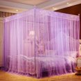 thumbnail image 3 of LNGOOR Cozy Pink Square Bed Canopy for Girls  Romantic Mosquito Net, 3 of 6