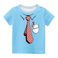 thumbnail image 3 of Penkiiy Garçons Filles Enfants T-Shirts Graphiques 3D à Nouer Imprimés, T-Shirts Originaux Col Rond Manches Courtes 5 Ans Bleu, 3 of 3